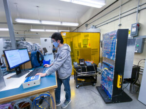 Student in Smart Grid Lab