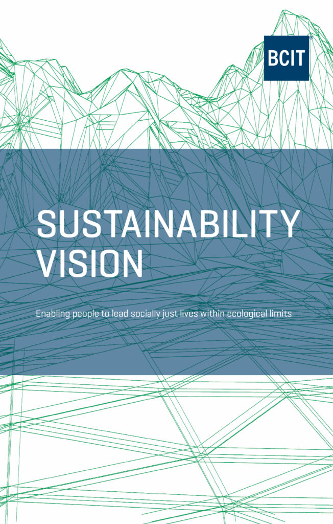 Cover page of the BCIT Sustainability Vision.